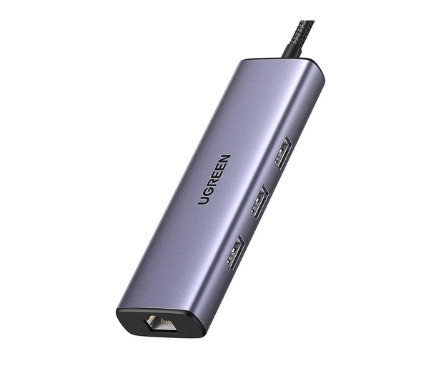 UGREEN Adapter 6w1 CM512 USB-C /3x USB A 3.0 HDMI RJ45 PD Converter - 1488896 - zdjęcie 2